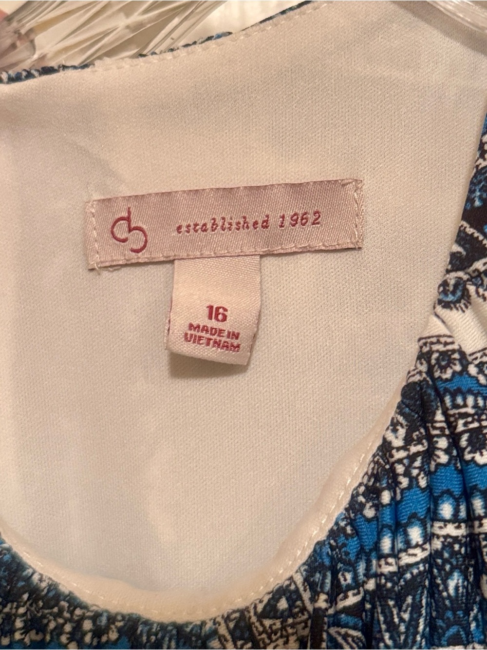 Dress Barn Blue and White Paisley Maxi Dress - Picture 3 of 3